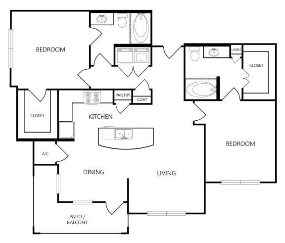 b2c 2 bed 2 bath 1116 sqft