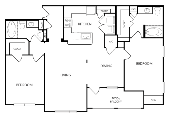b2e 2 bed 2 bath 1193 sqft