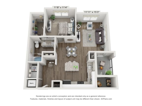 Parkstone at Indian Land A1B 1 Bedroom 1 Bathroom