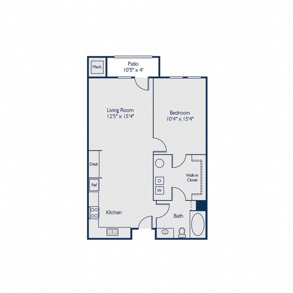 Comet Westgate one bedroom floor plan