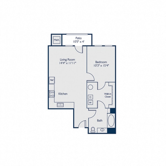 Comet Westgate one bedroom floor plan