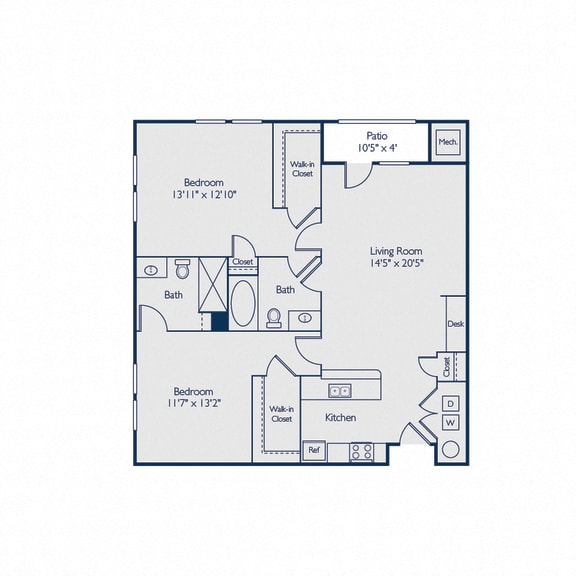 Comet Westgate two bedroom floor plan