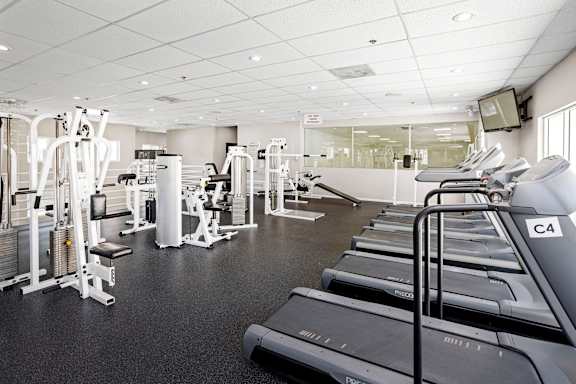 Spacious Fitness Center at La Regencia Apartments in University City, San Diego, CA