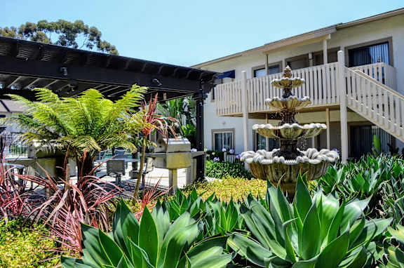Outdoor Space at La Jolla Canyon Apartments in University City, San Diego, CA