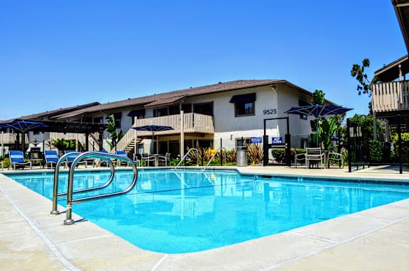 Swimming Pool at La Jolla Canyon Apartments in University City, San Diego, CA