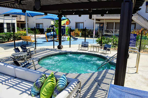 Hot Tub at La Jolla Canyon Apartments in University City, San Diego, CA