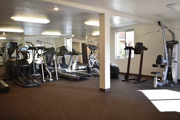 Spacious Fitness Center at Encino Palms Apartments in Encino, CA