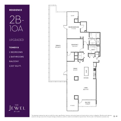 2B-10A_Upgraded Floor Plan at LUX by Garden*, San Diego, CA