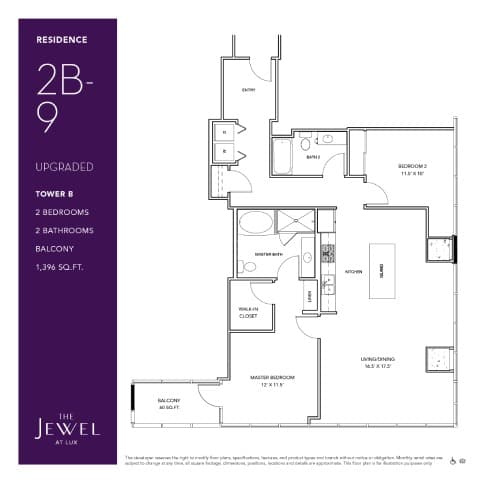 2B-9_Upgraded Floor Plan at LUX by Garden*, San Diego, California