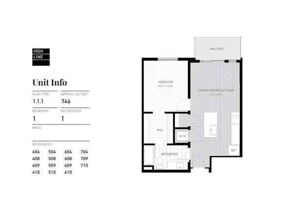 floor plan of the unit into residences