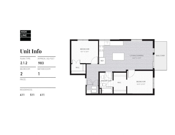the floor plan of unit into residences