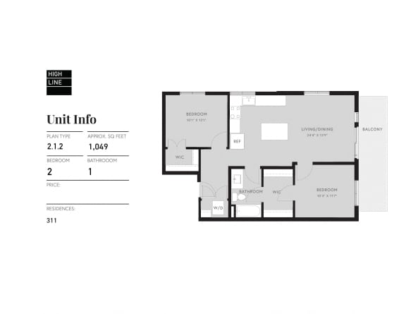 the floor plan of unit into residences