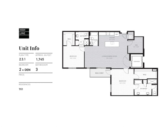 the floor plan of unit into residences