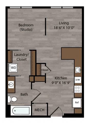 Baldwin I - 2D Floor Plan - The Flats
