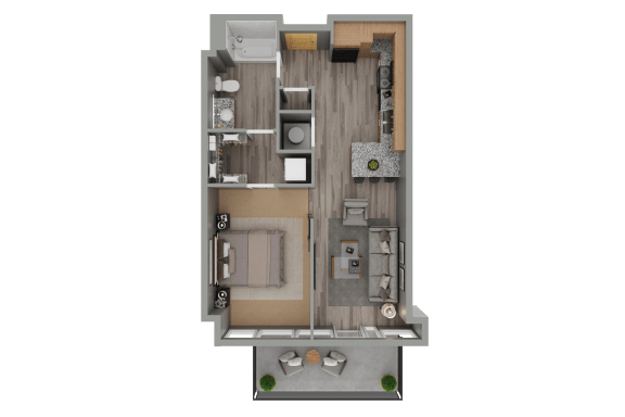 a floor plan of a house with a bedroom and a bathroom