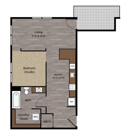 Dudley - 2D Floor Plan - The Flats