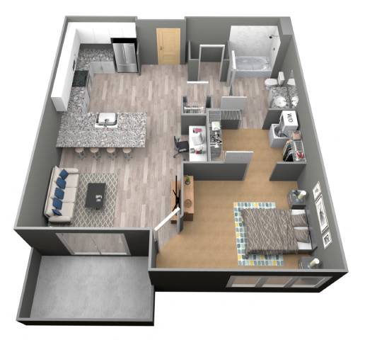 Floor Plan  Holdredge I - 2D Floor Plan - The Flats