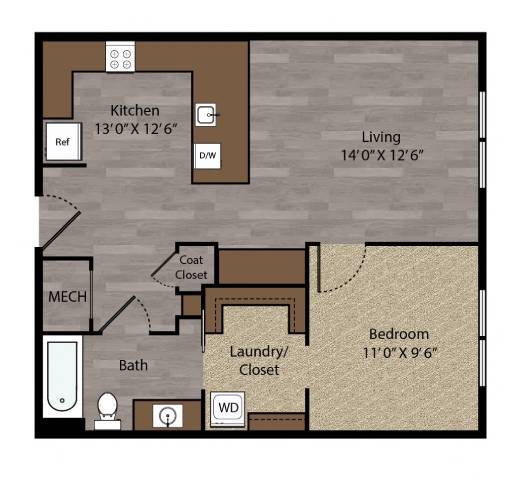 Holdredge II - 2D Floor Plan - The Flats