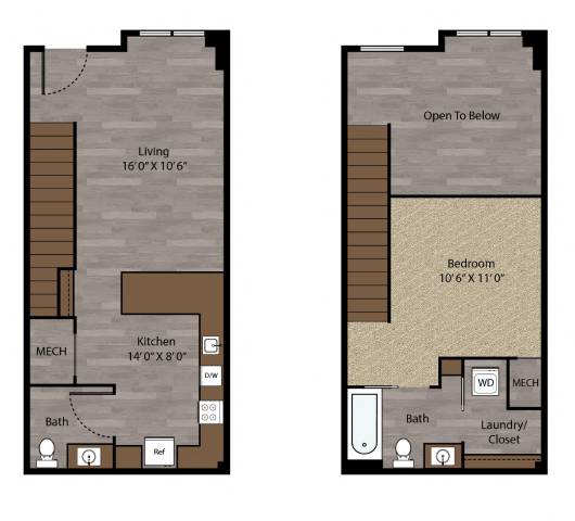 Lexington I - 2D Floor Plan - The Flats