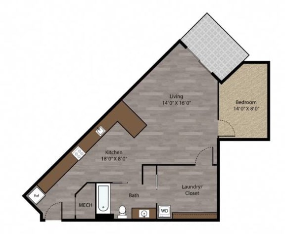 Merrill - 2D Floor Plan - The Flats