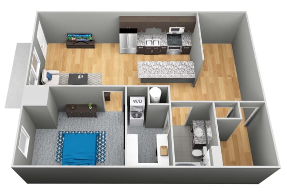 The Bradford 3D Floor Plan - The Corvina