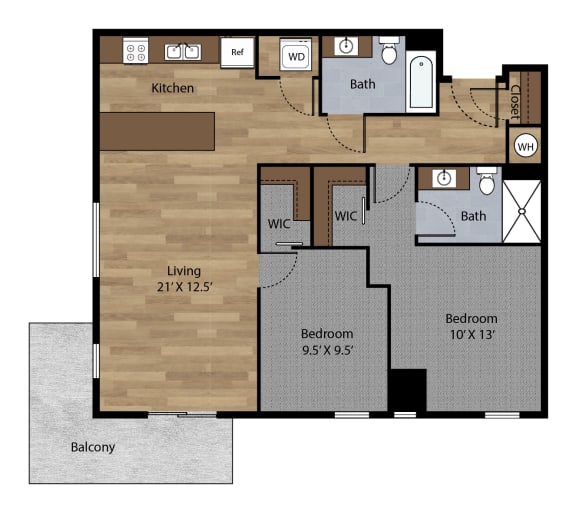 The Brandeis 2D Floor Plan - The Corvina