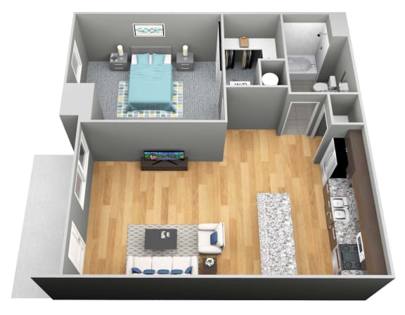The Mercer 3D Floor Plan - The Corvina
