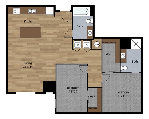 The Riviera 2D Floor Plan - The Corvina