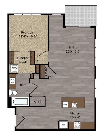 Vine - 2D Floor Plan - The Flats