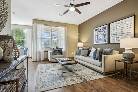 Expansive nine-food ceilings - Acadia at Cornerstar Apartments