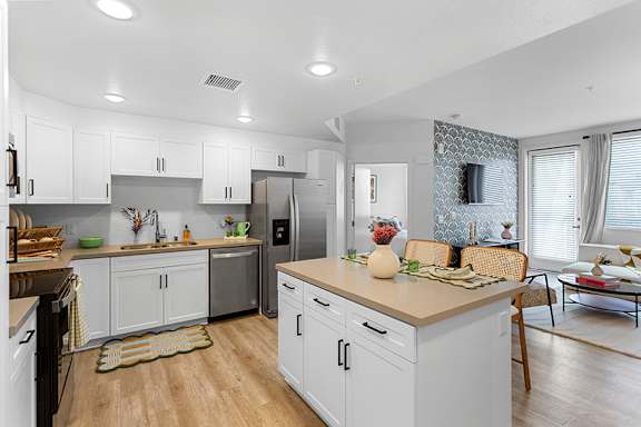Kitchen islands available in select units - The Venue at Orange