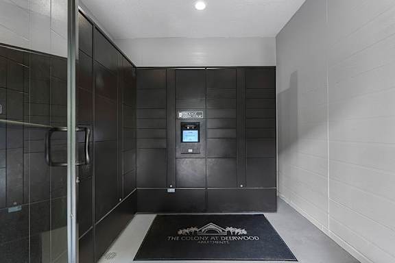 Electronic parcel locker system - The Colony at Deerwood Apartments
