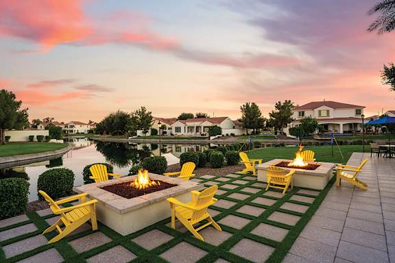 Outdoor fire pit with seating area - Almeria at Ocotillo