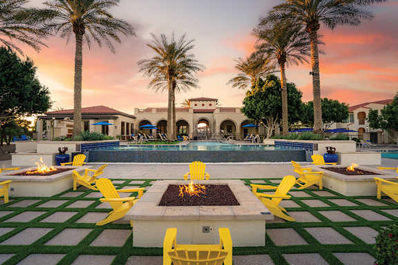 Outdoor fire pit with seating - Almeria at Ocotillo