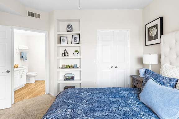 Built-in bookshelves in select units - Sonterra Apartments at Paradise Valley