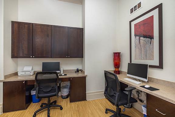 Business center with internet, fax machine and copier - DeLayne at Twin Creeks