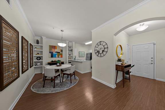 Built-in shelving in select units - Belle Harbour Apartments