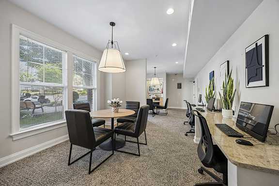 Business center and conference room - Avenel at Montgomery Square