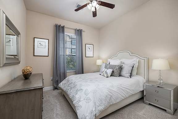 Lighted ceiling fans in living and bedrooms - Monterra Las Colinas Apartments