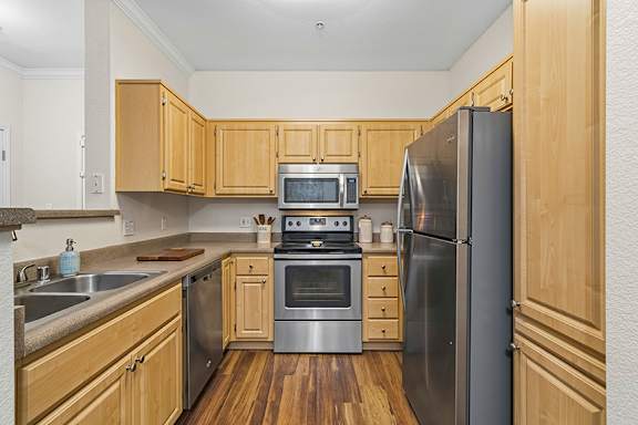 Spacious kitchens with stainless steel appliances - Preserve at Blue Ravine