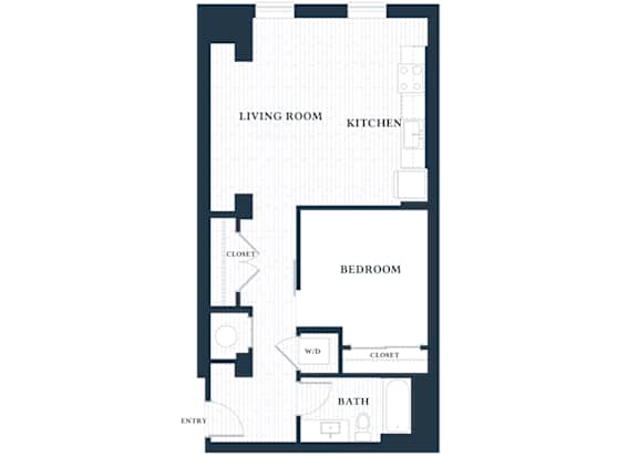 0S10A - Studio - 1 Bath - Brentford at the Mile - 2D Floor Plan