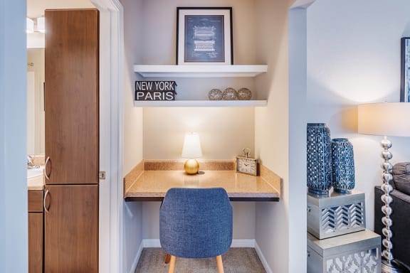 The Crossings at Alexander Place - Built-in desk in select units