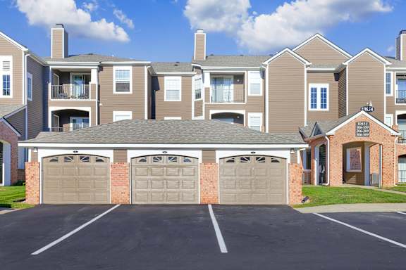 Attached garages available - Lantern Woods Apartments