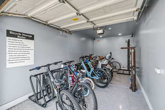 Enclosed bike storage available - Preserve at Blue Ravine