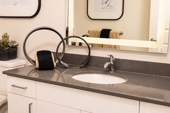 Front-lit bathroom mirror - NOVA at Green Valley
