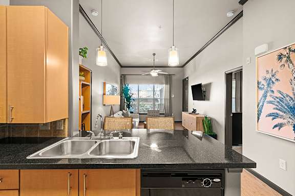 Granite countertops in kitchens - Foothills at Old Town Apartments
