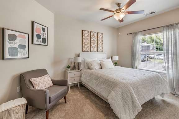 Carpeted bedrooms - Lantern Woods Apartments