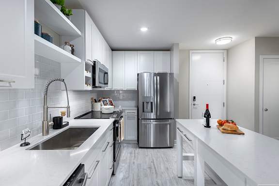 French door refrigerators with ice maker and water dispenser - Rockwell at Crown