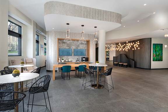 Residential café with social lounge - Rockwell at Crown