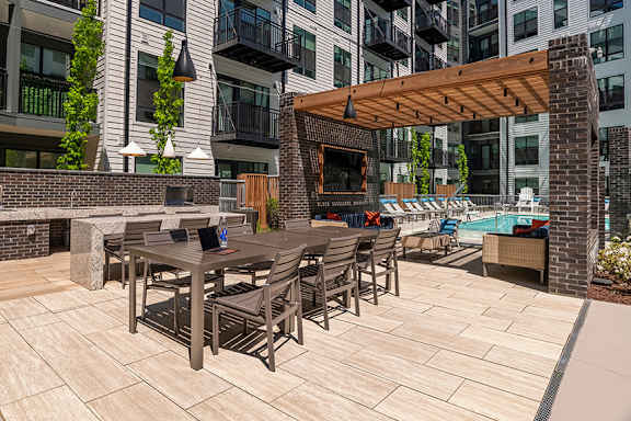 BBQ station with outdoor kitchen - Rockwell at Crown